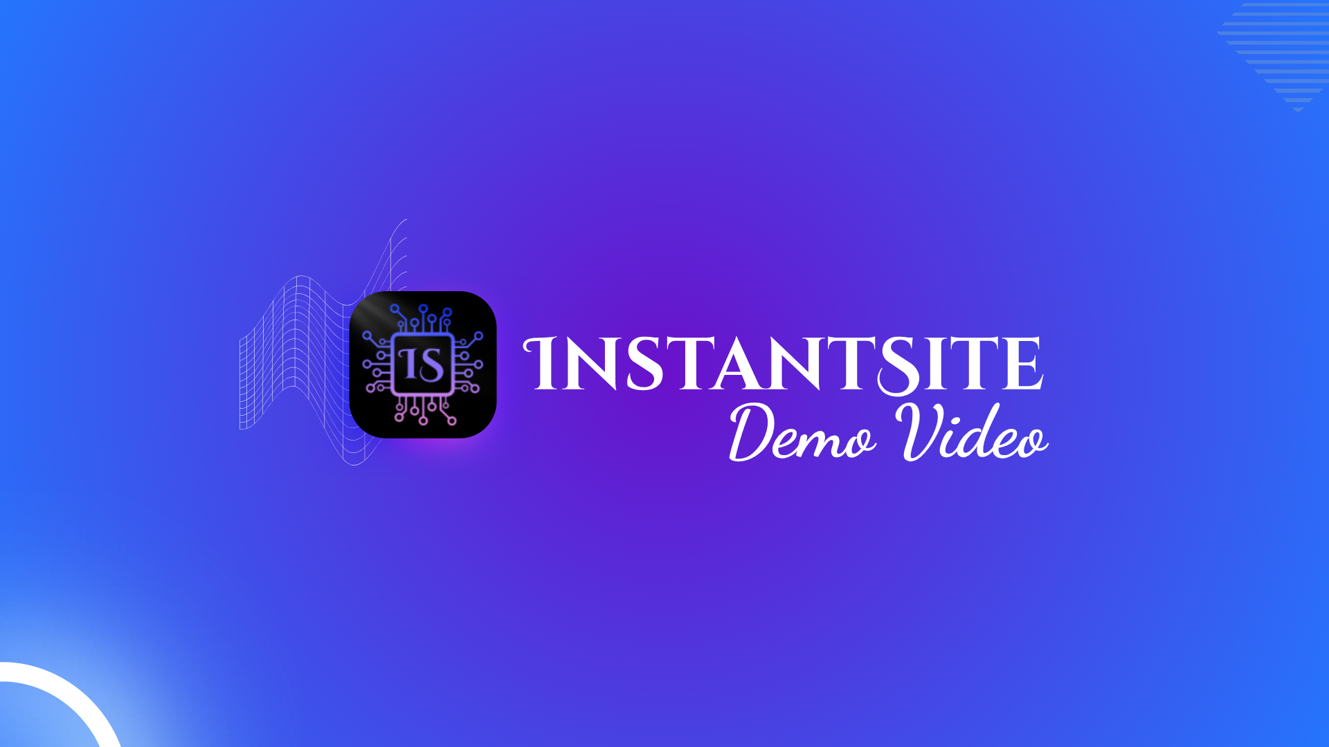 Preview of the Instantsite demo video