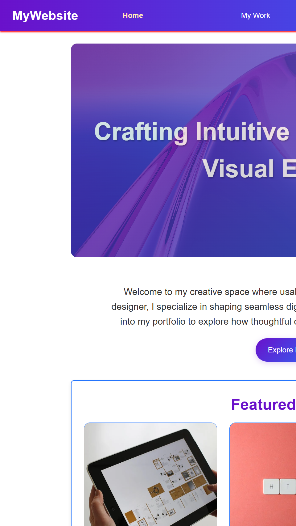 Portfolio Theme Screenshot
